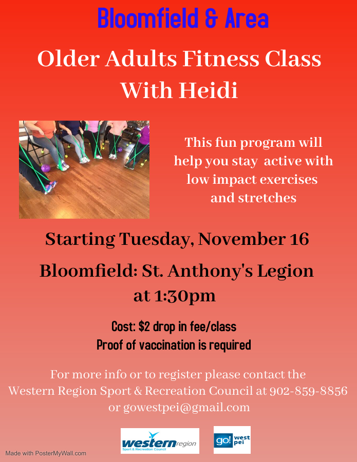 Bloomfield & Area Older Adults Fitness Program